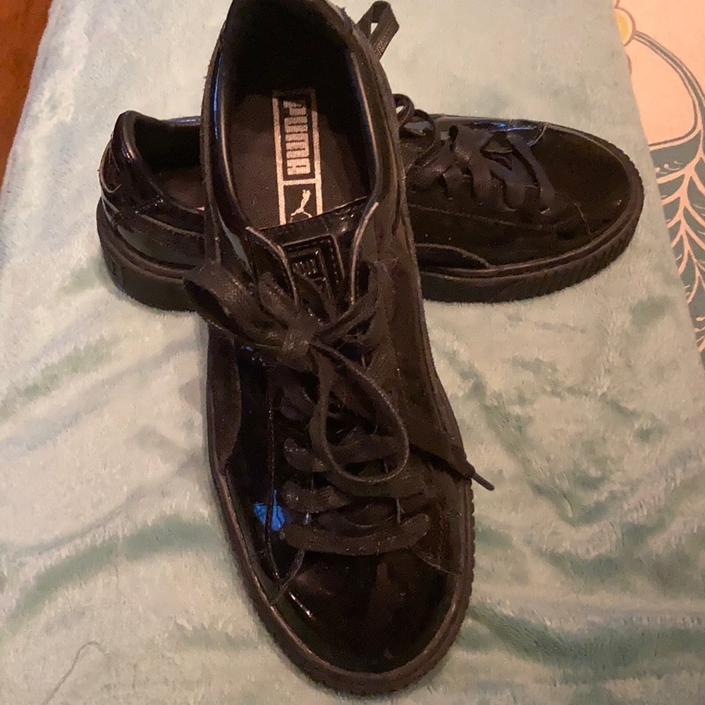Black Puma Black patent leather look sneaker - Picture 2 of 5